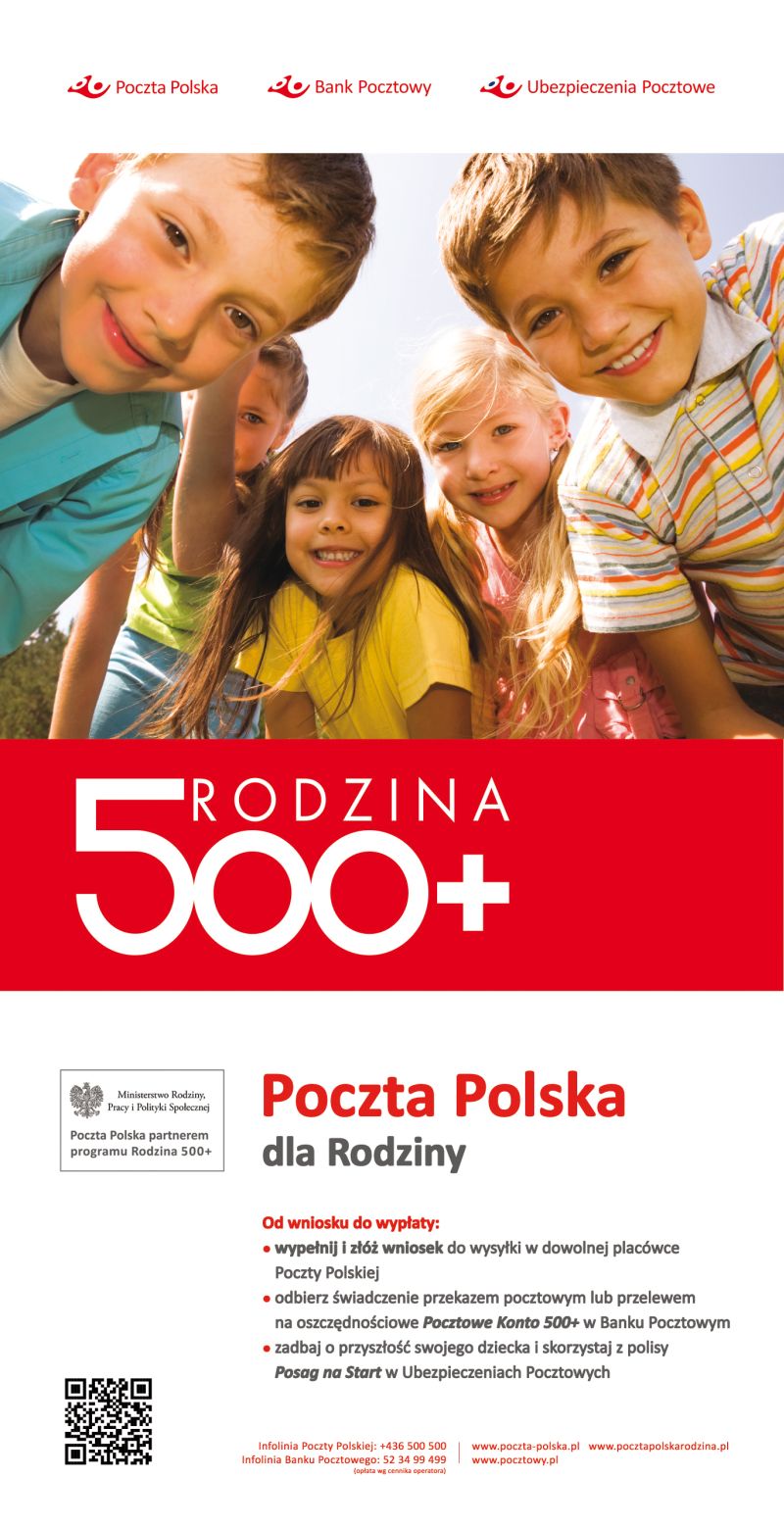 Poczta Polska - program RODZINA 500+
