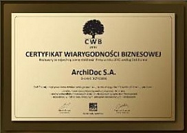 ArchiDoc z certyfikatem