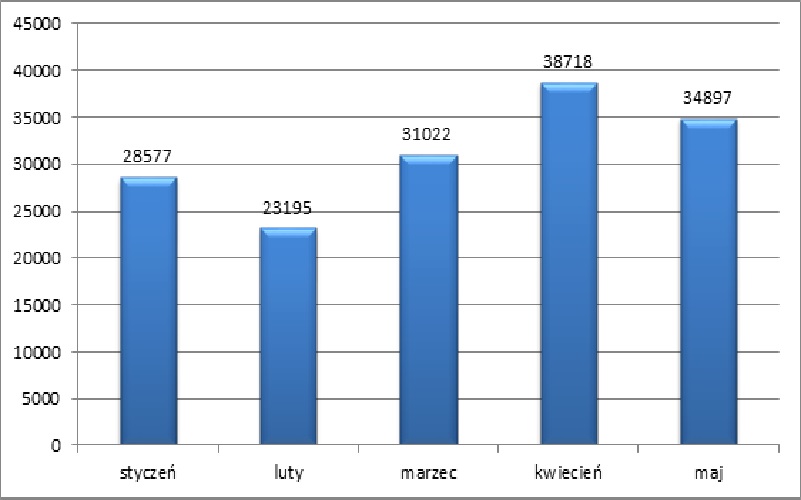 Wejścia w oferty portalu styczeń-maj