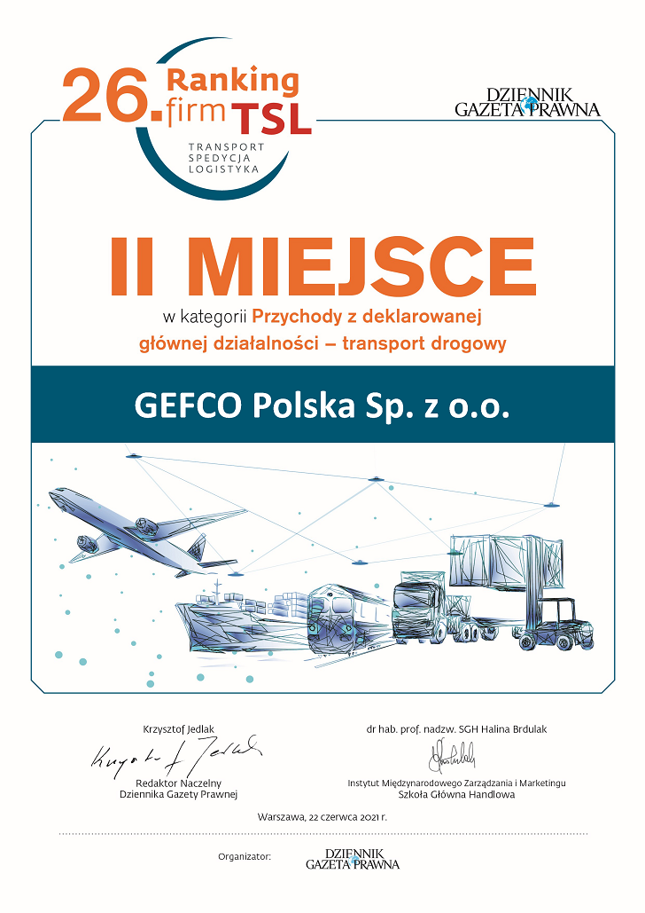 GEFCO laureatem 26 Rankingu TSL